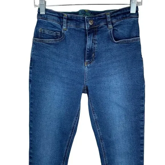 Mini Boden Jeans Skinny Stretchy Adjustable Waist Blue Girls 14 - Picture 2 of 9